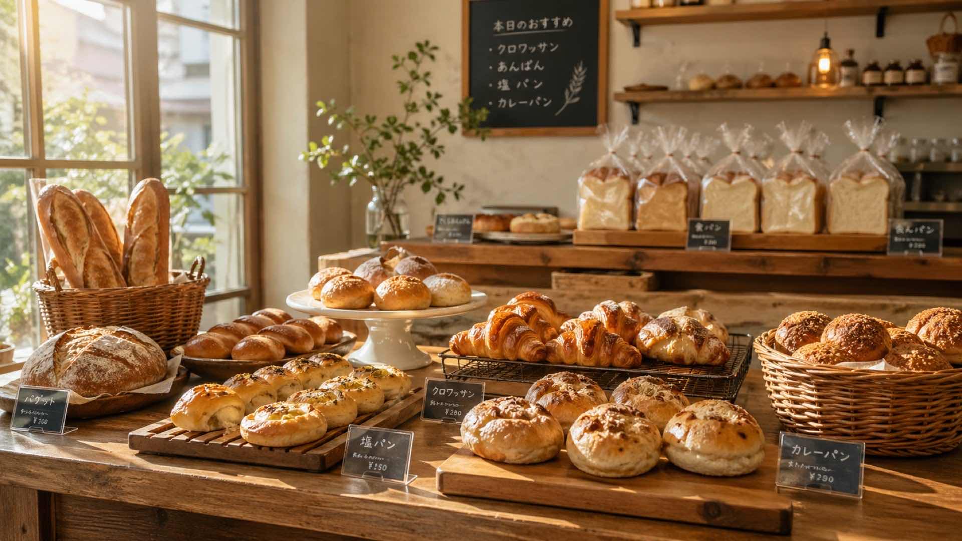 ベーカリーほのかの店内